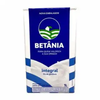 Cidade Supermercados Leite uht betânia vitaminado integral com tampa 1l oferta