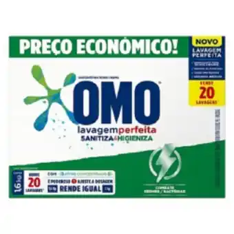 Cidade Supermercados Detergente em pó omo sanitizante e higienizante lavagem perfeita cx 1,6kg oferta