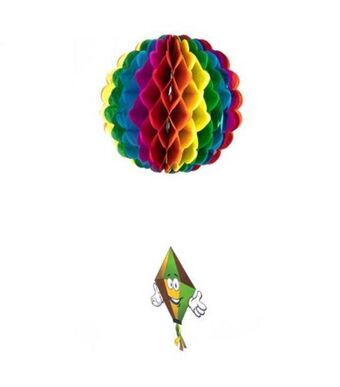 Enfeite junino guirlanda balão útil bazar rf075