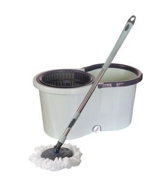Esfregão mop giratório com balde lyor 13l