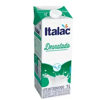 Serrano Supermercado Leite italac com tampa desnatado 1l oferta