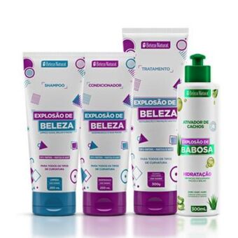 Beleza Natural Kit explosão de beleza com ativador babosa oferta