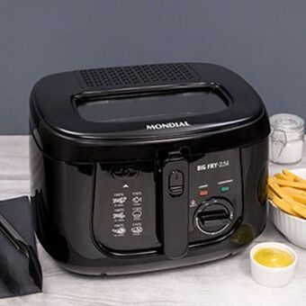 Fritadeira elétrica mondial big fry 2,5l preta