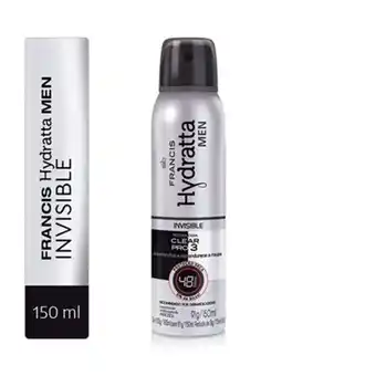 Desodorante aerosol francis hydratta men invisible 48h 150ml