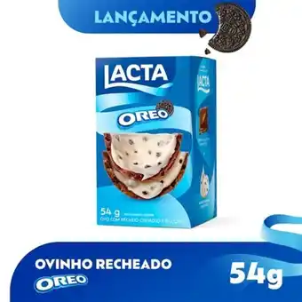 São Roque Supermercados Ovinho de chocolate recheado oreo lacta 54g oferta
