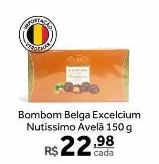 Verdemar Supermercado Bombom Belga Excelcium Nutissimo Avelã oferta