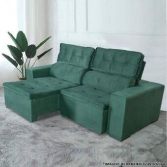 Lojas Guido Sofá 3 lugares florenza 2 assentos retrátil e reclinável 2.30m tc 60./verde oferta