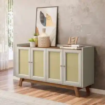 Lojas Guido Buffet 4 portas lazio (1,60m) /amendoa /off white oferta