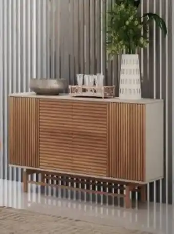 Lojas Guido Buffet liscio - 1,60 de largura - 4 portas - fendi /amendoa oferta