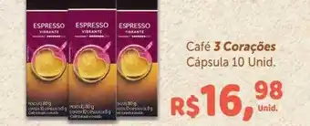 Comercial Esperança Café 3 Corações Cápsula 10 Unid. oferta