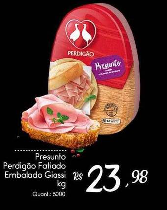Giassi Supermercados Presunto Perdigão Fatiado Embalado Giassi oferta