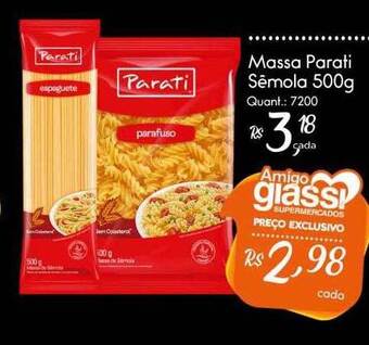Giassi Supermercados Massa Parati Sêmola oferta