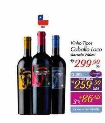 Muffato Vinho Tipos Caballo Loco oferta