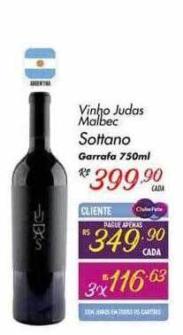 Muffato Vinho Judas Malbec Sottano oferta