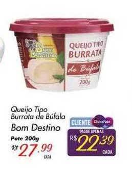 Queijo Tipo Burrata De Búfala Bom Destino