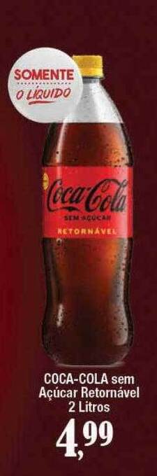 Supermercados Unidos Coca-cola Sem Açúcar Retornável oferta