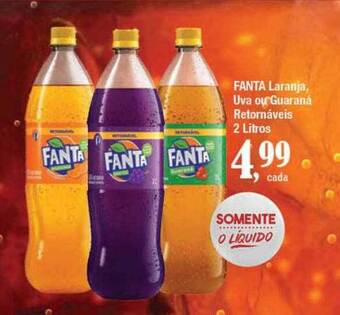 Supermercados Unidos Fanta Laranja Uva Ou Guaraná Retornáveis oferta