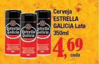 Supermercados Unidos Cerveja Estrella Galicia Lata oferta