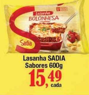 Supermercados Unidos Lasanha Sadia Sabores oferta