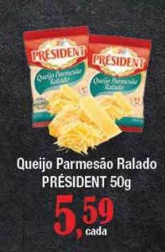 Supermercados Unidos Queijo Parmesão Ralado Président oferta