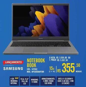 Zema Notebook Book Samsung oferta