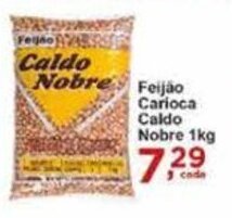 Rossi Supermercado Feijao Carioca Caldo Nobre 1kg oferta