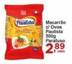 Rossi Supermercado Macarrao c/ Ovos Paulista 500g Parafuso oferta