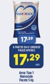 Arena Atacado Arroz tipo 1 Namorado Pacote 5kg oferta