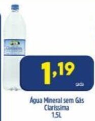 Arena Atacado Agua Mineral sem Gas Clarissima 1.5L oferta