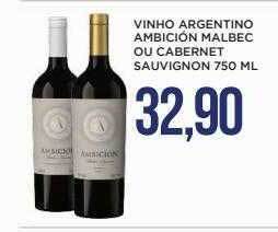 Apoio Mineiro Vinho Argentino Ambición Malbec Ou Cabernet Sauvignon oferta