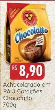 Epa Achocolatado Em Pó 3 Corações Chocolatto oferta
