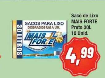 Saco De Lixo Mais Forte Preto