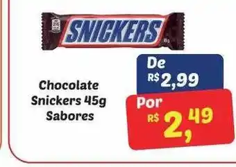 Chocolate Snickers Sabores
