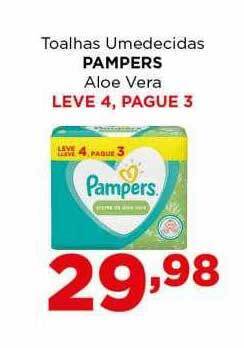 Toalhas Umedecidas Pampers Aloe Vera Leve 4 Pague 3