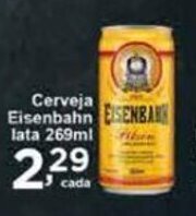 Rossi Supermercado Cerveja Eisenbahn lata 269ml oferta