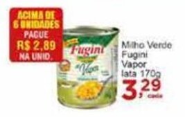 Rossi Supermercado Milho Verde Fugini Vapor lata 170g oferta