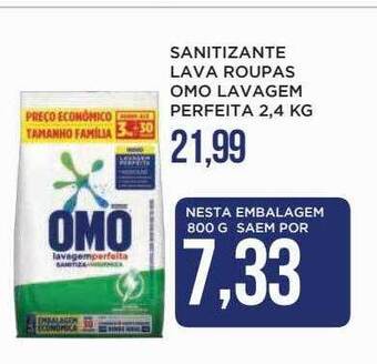 Apoio Mineiro Sanitizante Lava Roupas Omo Lavagem Perfeita oferta