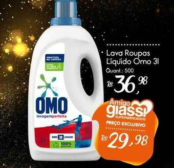 Giassi Supermercados Lava Roupas Líquido Omo oferta