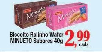 Supermercados Unidos Biscoito Rolinho Wafer Minueto Sabores oferta