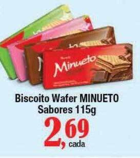 Supermercados Unidos Biscoito Wafer Minueto Sabores oferta