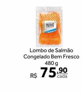 Verdemar Supermercado Lombo De Salmão Congelado Bem Fresco oferta