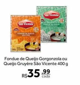 Verdemar Supermercado Fondue De Queijo Gorgonzola Ou Queijo Gruyère São Vicente oferta