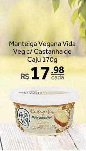Verdemar Supermercado Manteiga Vegana Vida Veg C- Castanha De Caju oferta