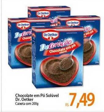 Atacadão Chocolate Em Pó Solúvel Dr. Oetker Caixeta Com 200g oferta