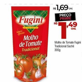 Brasão Supermercados Molho De Tomate Fugini Tradicional Sachê oferta
