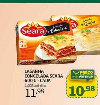 Cooper Lasanha Congelada Seara - Cada oferta