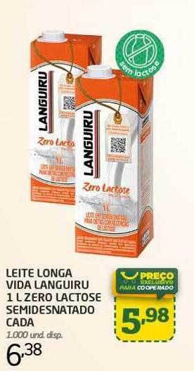 Cooper Leite Longa Vida Languiru Zero Lactose Semidesnatado Cada oferta