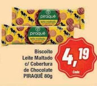 Rede Economia Biscoito Leite Maltado C- Cobertura De Chocolate Piraquê oferta
