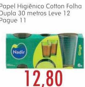 Papel Higiênico Cotton Folha Dupla 30 Metros Leve 12 Pague 11