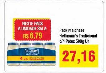 Pack Maionese Hellmann's Tradicional